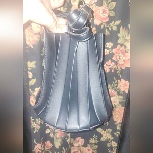 Chic Black Pleated Mini Bag